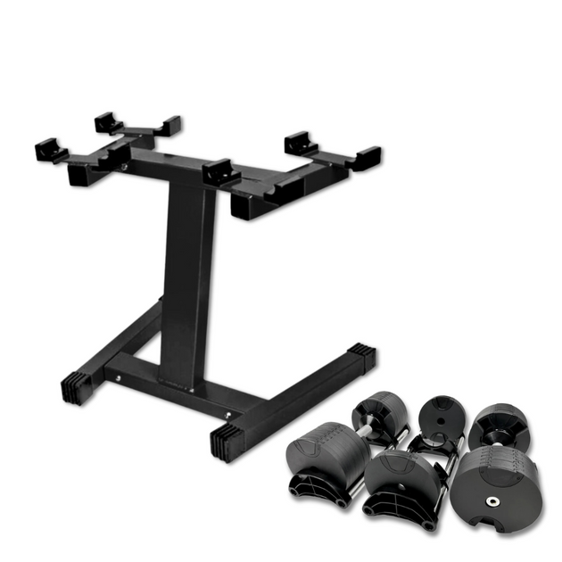 Adjustable Dumbbell Set with Stand – Rug and Rig Fitness