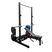 Power Rack Package with Jammer Arms, Q235 -170KG Colour Bumper Set with Bench and Bar - Pre Order July