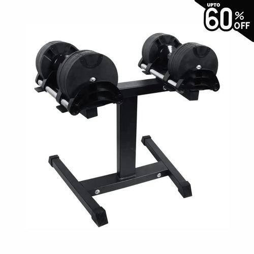 Adjustable Dumbbell Pair with Stand