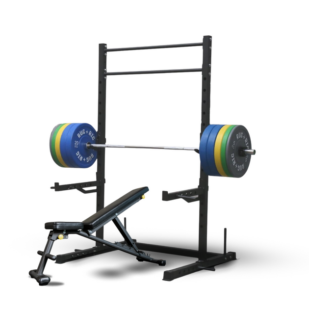Power Rack Package 60 X 60 160KG Colour Bumper Set with Bench and Bar