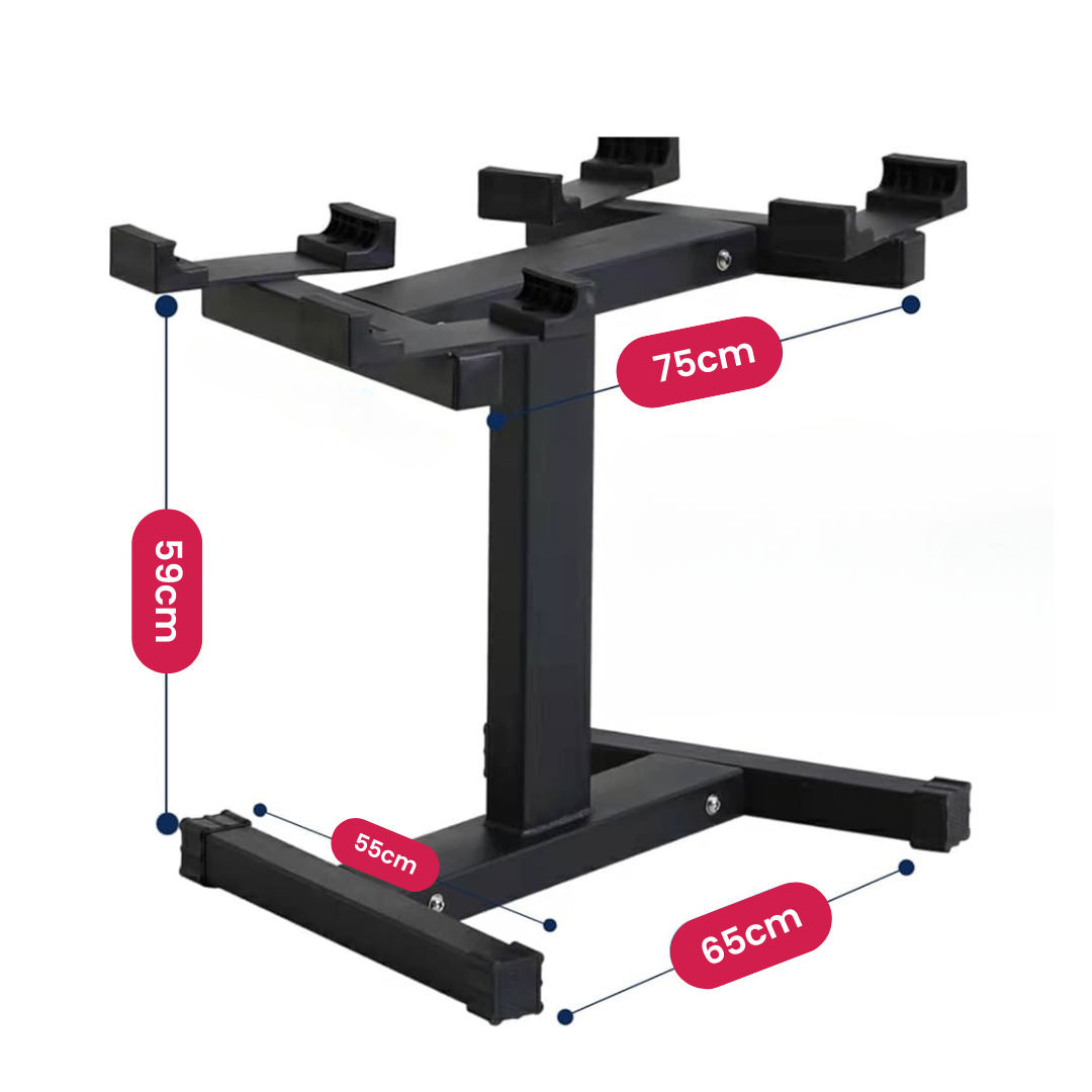 Compact Adjustable dumbbell stand for easier home workouts and strength training