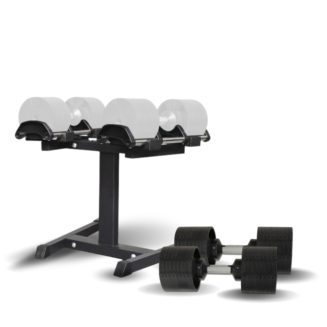 2 X 32KG Adjustable Dumbbell/10 Angle Bench Set