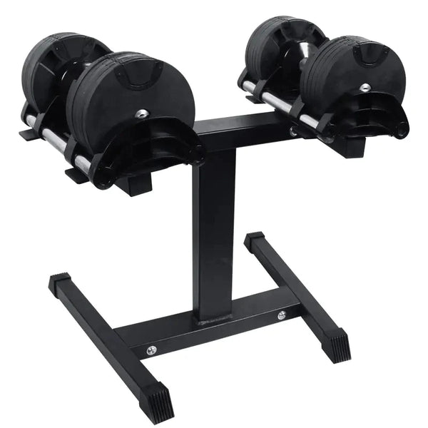 Adjustable Dumbbell Pair with Stand