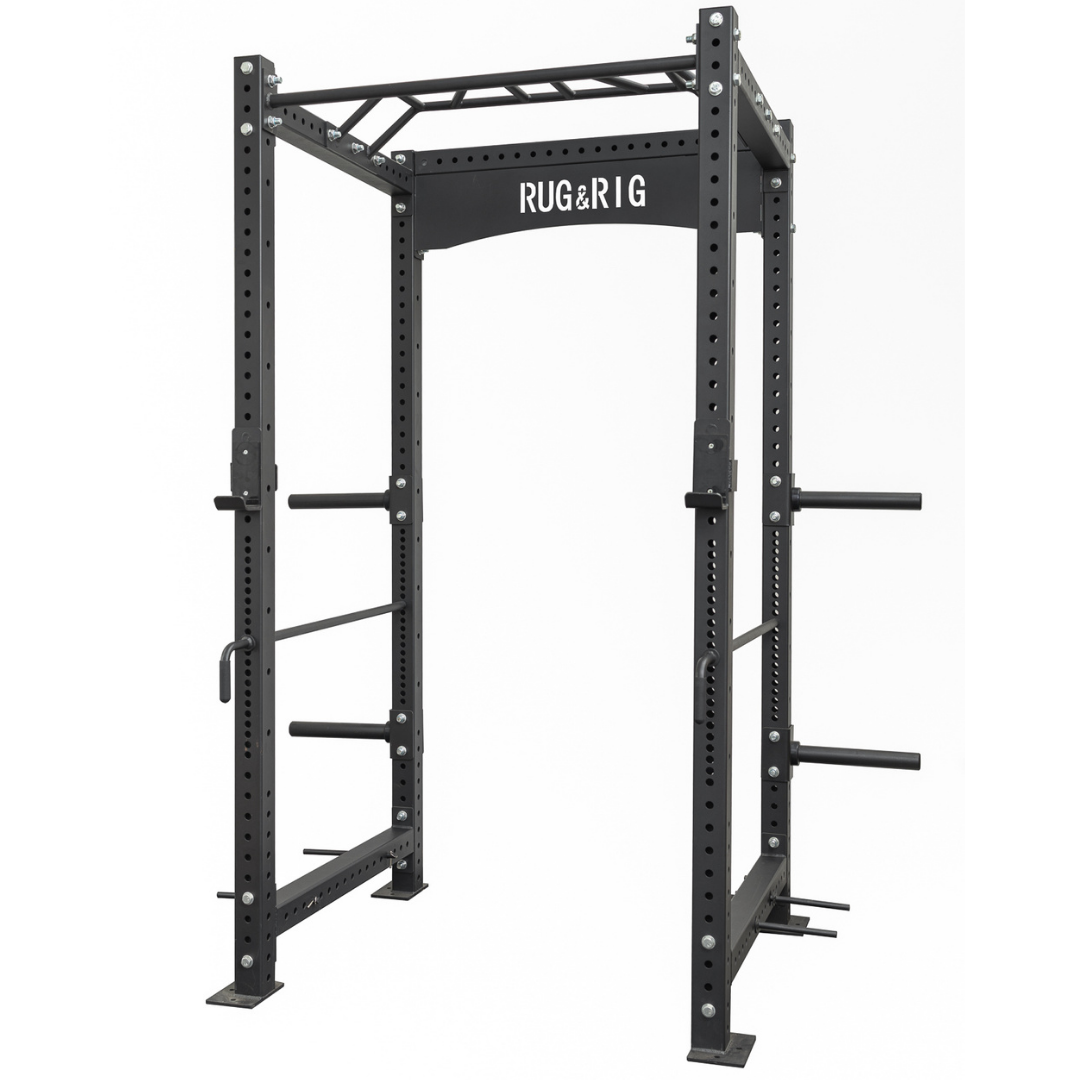 Power Rack Package, Commercial - 170KG Colour Bumper Set with Bench and Bar