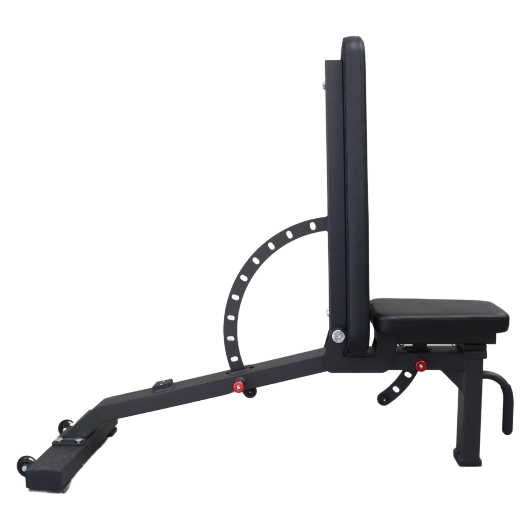 Commercial Rack Packages: 120kg Colour Olympic Plates with 20kg Barbell and Adjustable Bench