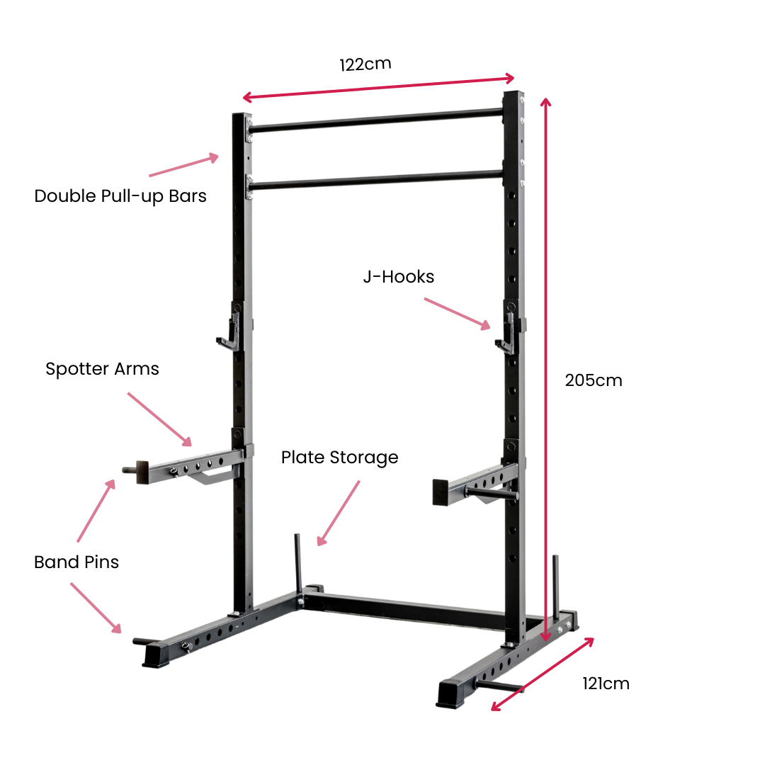 squat rack setup dimensions j hooks safety arms