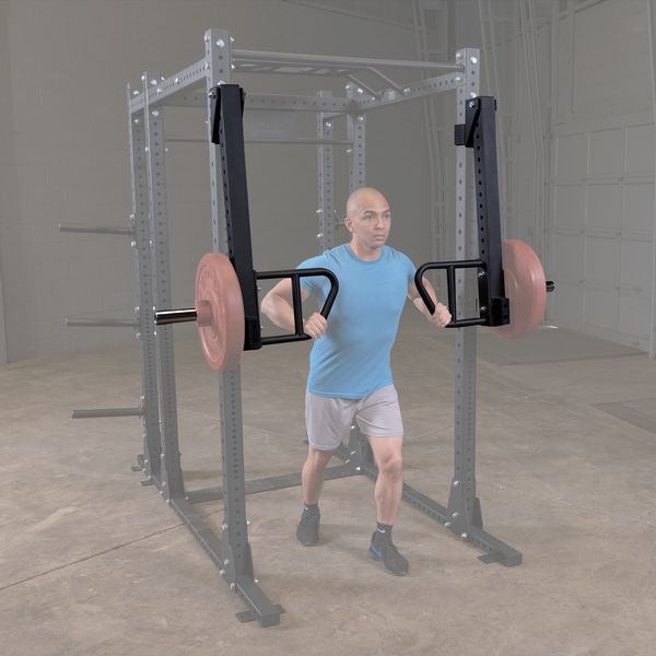 Power Rack Package with Jammer Arms, Q235 -170KG Black Bumper Set with Bench and Bar