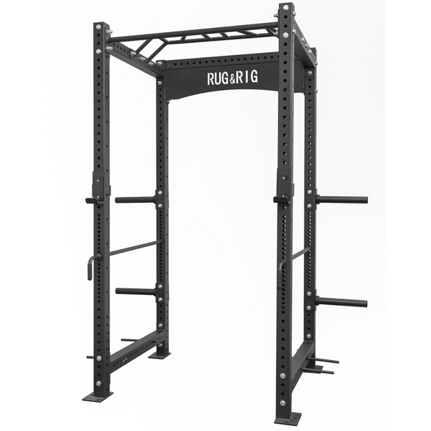 Power Rack Package, Commercial- 120KG Black Bumper Set with Bench and Bar