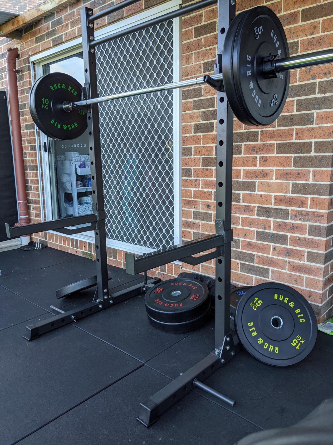 Adjustable Power Rack, Multi-Function with J-Hooks, 60 X 60