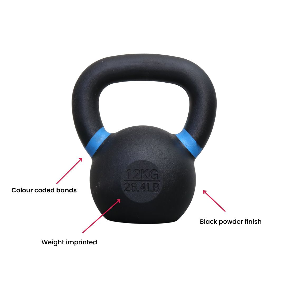 Kettlebells - Cast Iron, Powder Coated